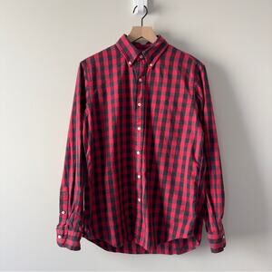 Ralph Lauren Classic Fit Performance Red Black Checker Collar Button Down Shirt